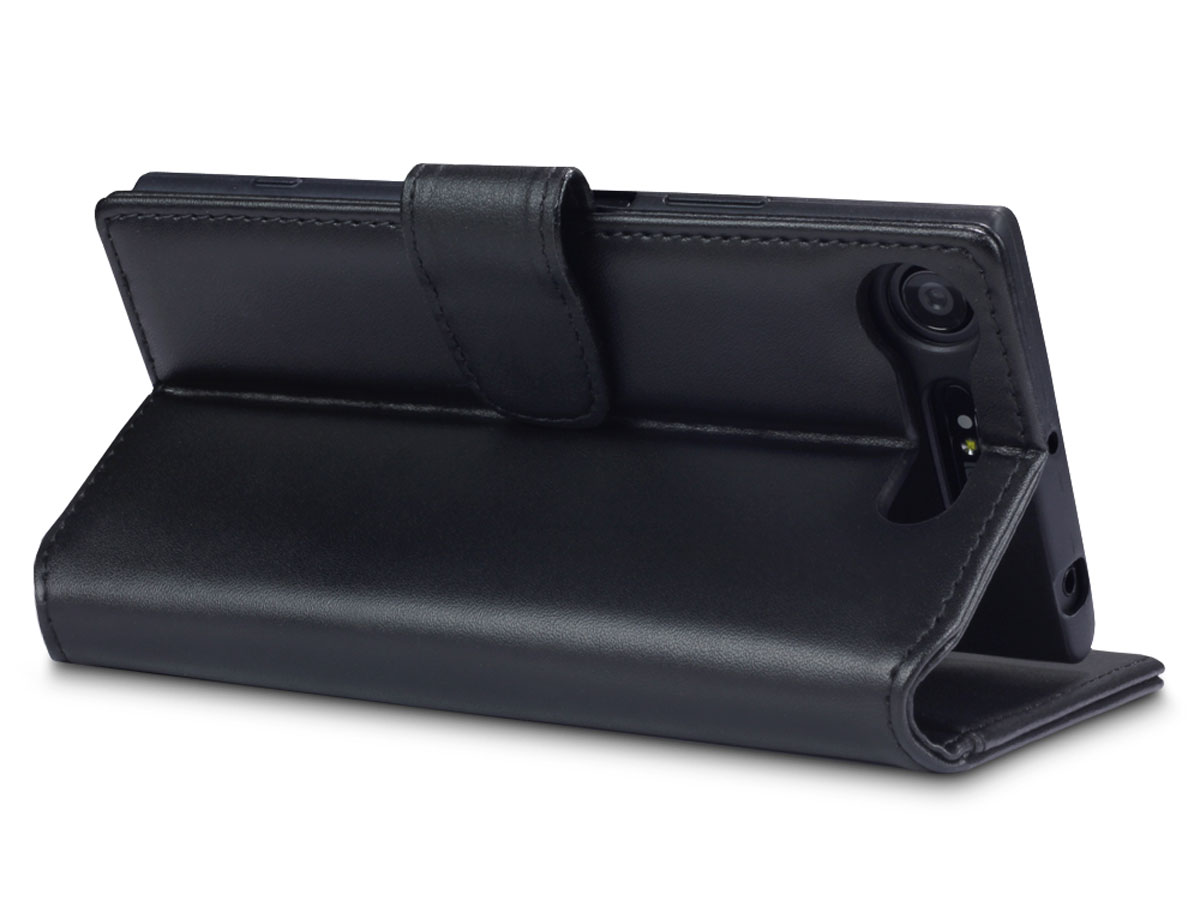 CaseBoutique Leather Case Zwart - Sony Xperia XZ1 Hoesje