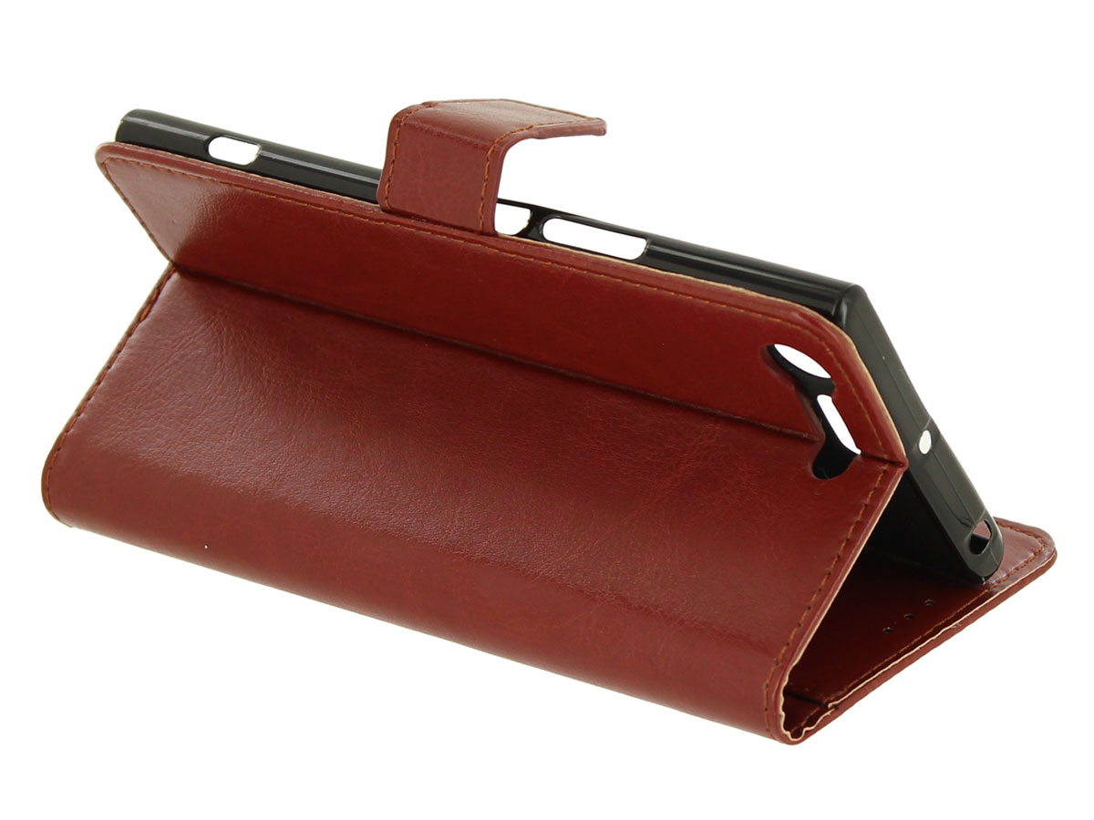 Wallet Bookcase Bruin - Sony Xperia XZ Premium hoesje