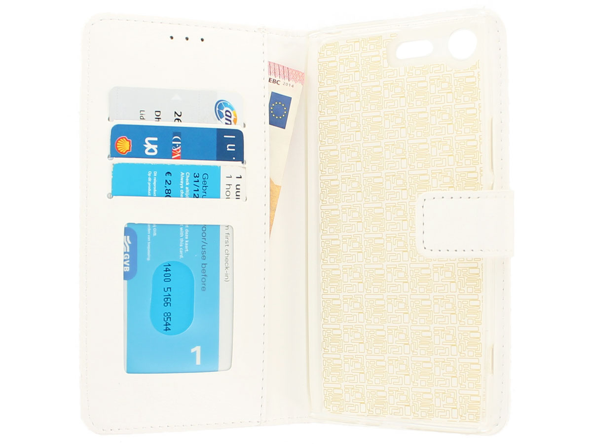 Wallet Bookcase Wit - Sony Xperia XZ Premium hoesje