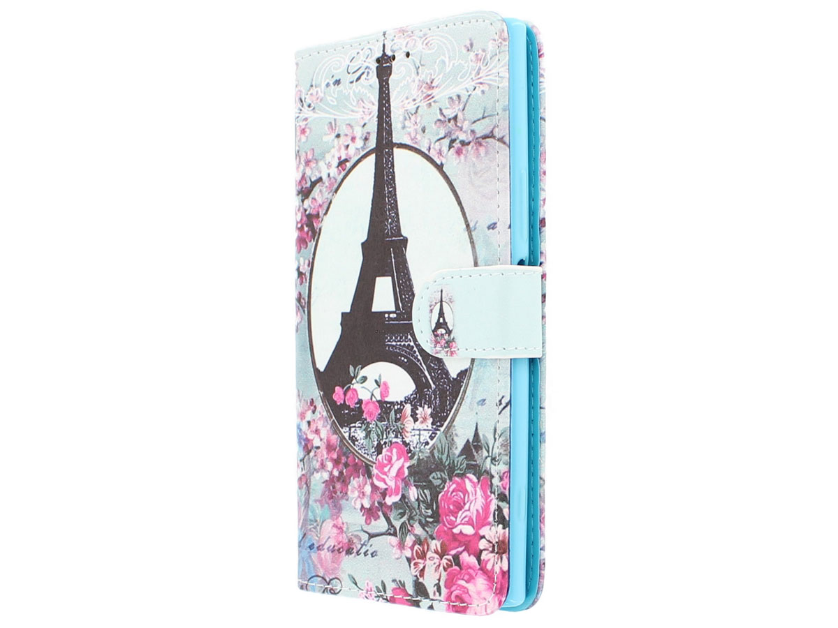 Retro Paris Bookcase - Sony Xperia XZ Premium hoesje