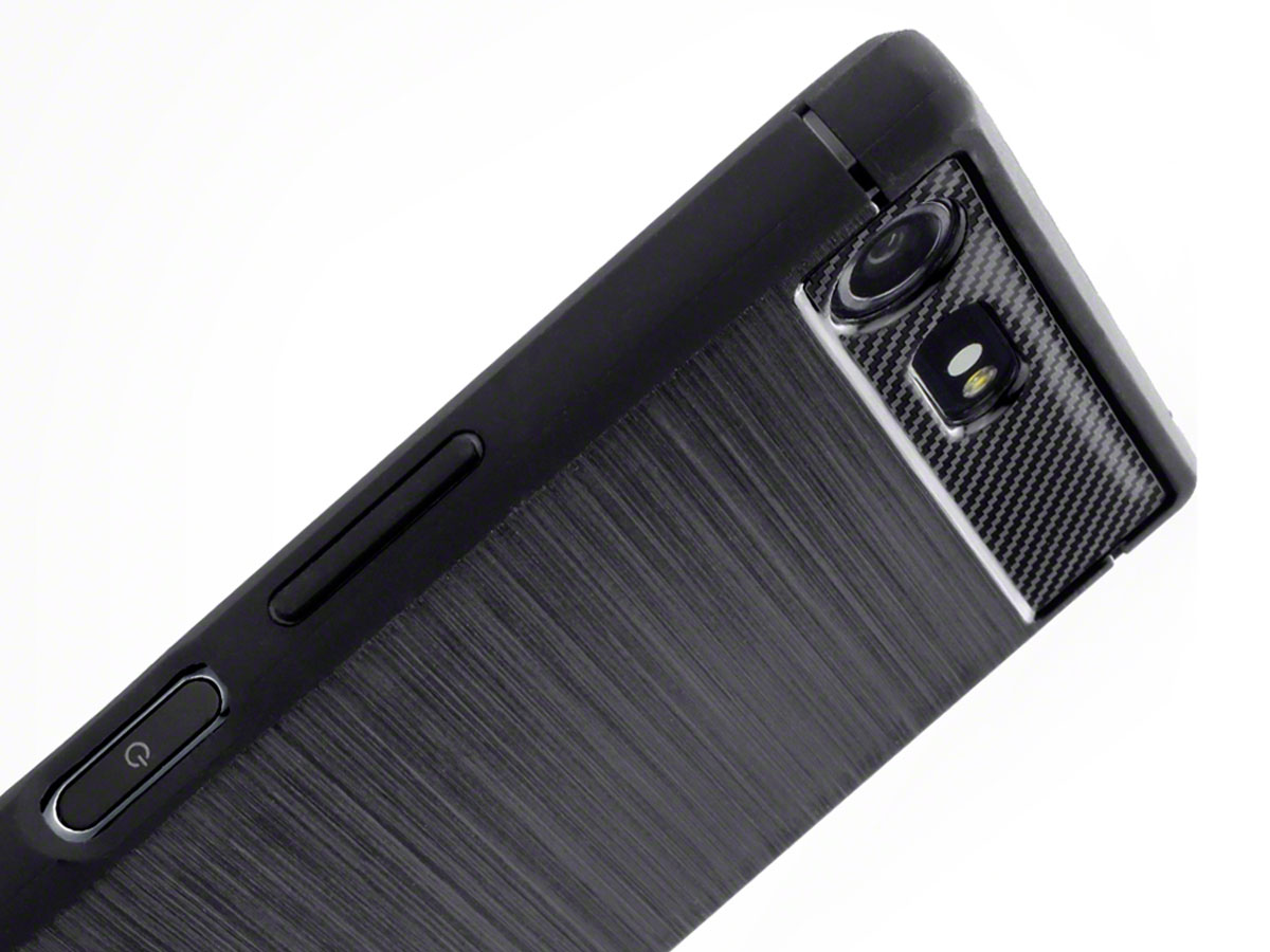 Rugged Carbon TPU Case - Sony Xperia XZ Premium hoesje