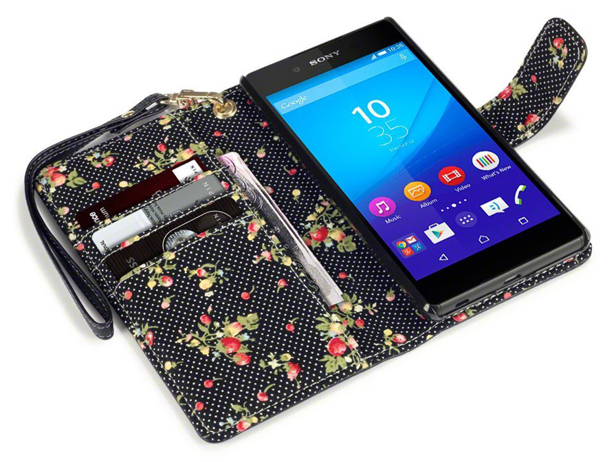 CaseBoutique Flower Wallet Case - Sony Xperia Z3 Plus hoesje