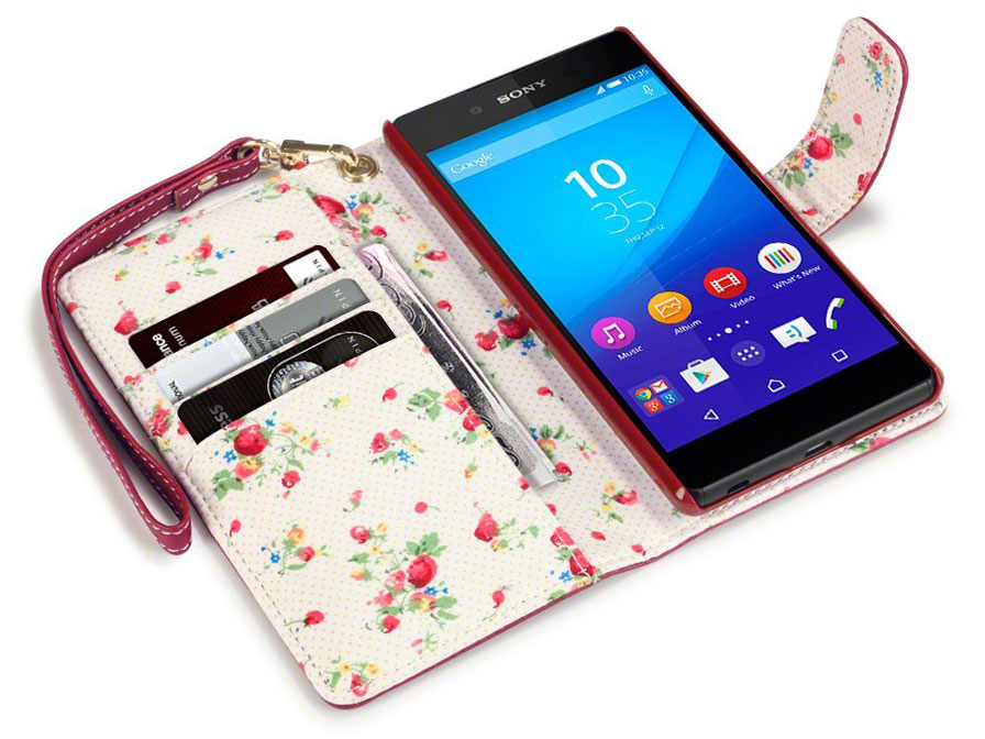 CaseBoutique Flower Wallet Case - Sony Xperia Z3 Plus hoesje