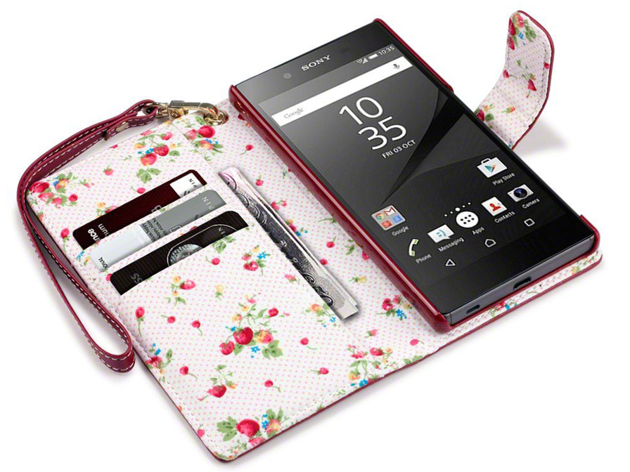 CaseBoutique Flower Wallet Case - Sony Xperia Z5 Hoesje