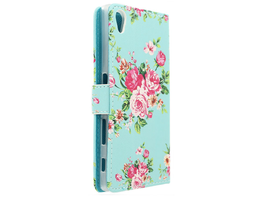 Flower Book Case - Sony Xperia Z5 hoesje