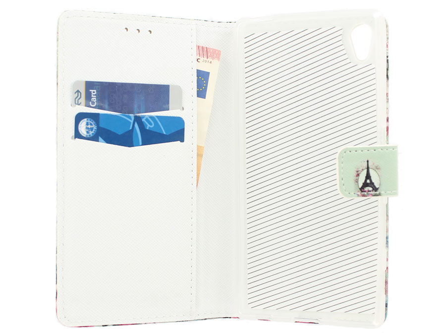 Retro Paris Walletcase - Sony Xperia Z5 hoesje