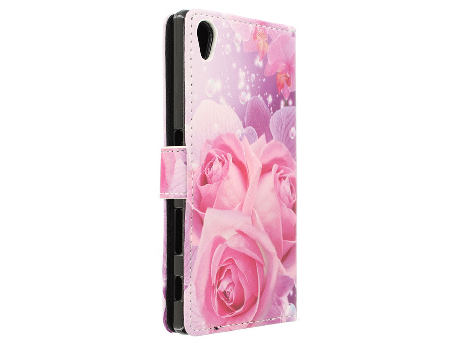 Roses Book Case - Sony Xperia Z5 hoesje