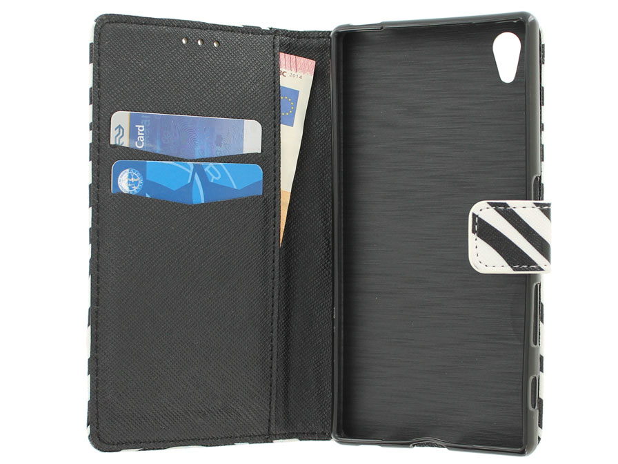 Zebra Book Case - Sony Xperia Z5 hoesje