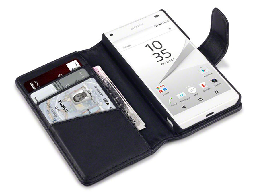 Biscuit Ongewapend Fonetiek CaseBoutique Leren Case - Sony Xperia Z5 Compact Hoesje