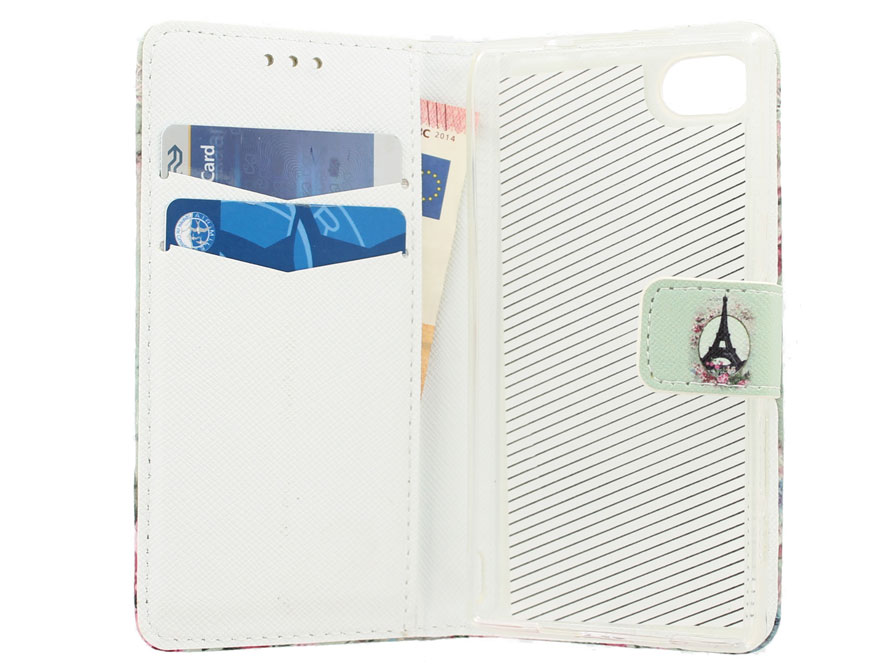 Retro Paris Book Case - Sony Xperia Z5 Compact hoesje