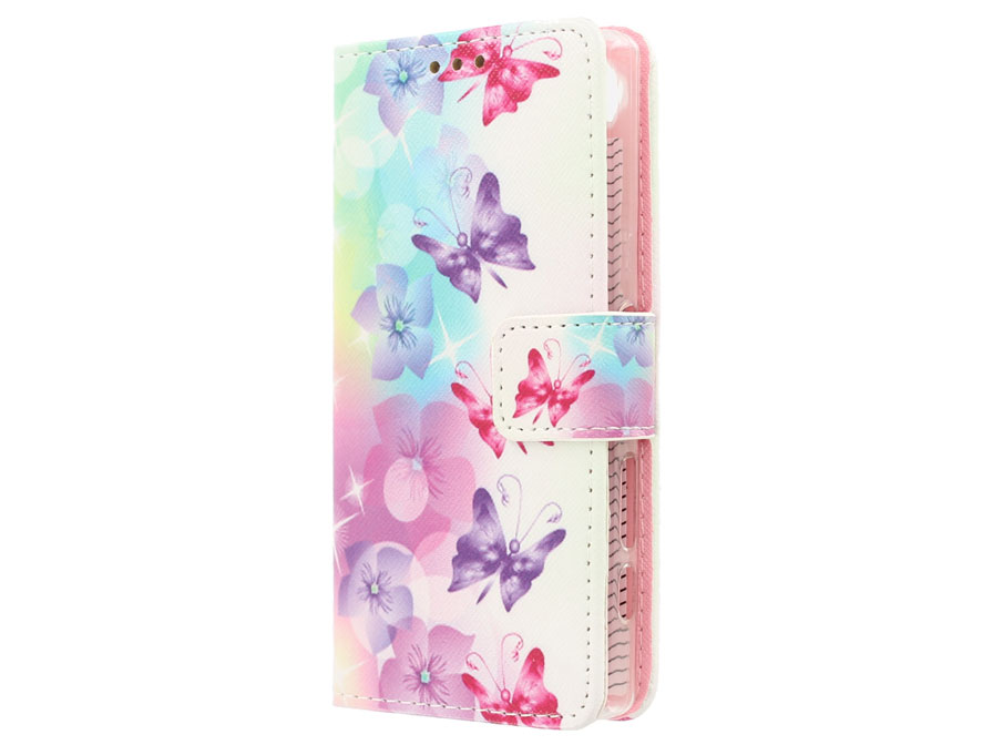 Koopje Aanvulling Crimineel Butterflies Bookcase - Sony Xperia Z5 Compact hoesje