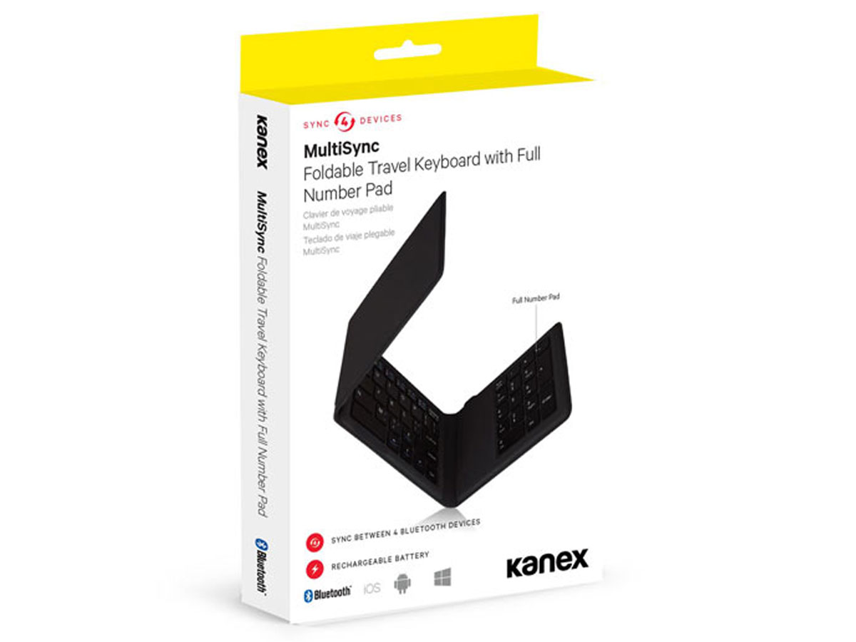 Kanex Opvouwbaar Bluetooth Travel Keyboard met Numeriek Pad