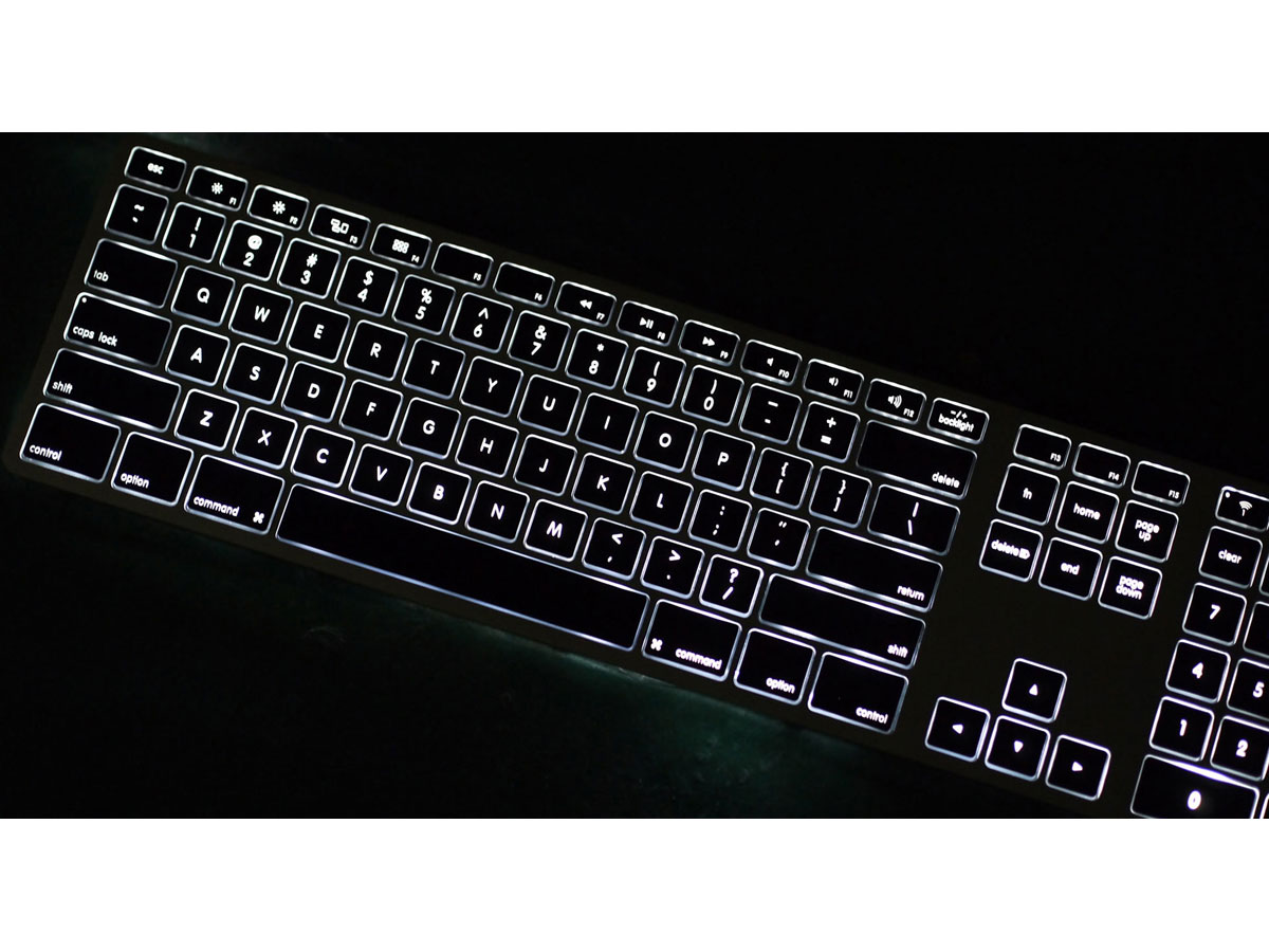 Matias Wireless Aluminium Backlit Keyboard (Space Grey)