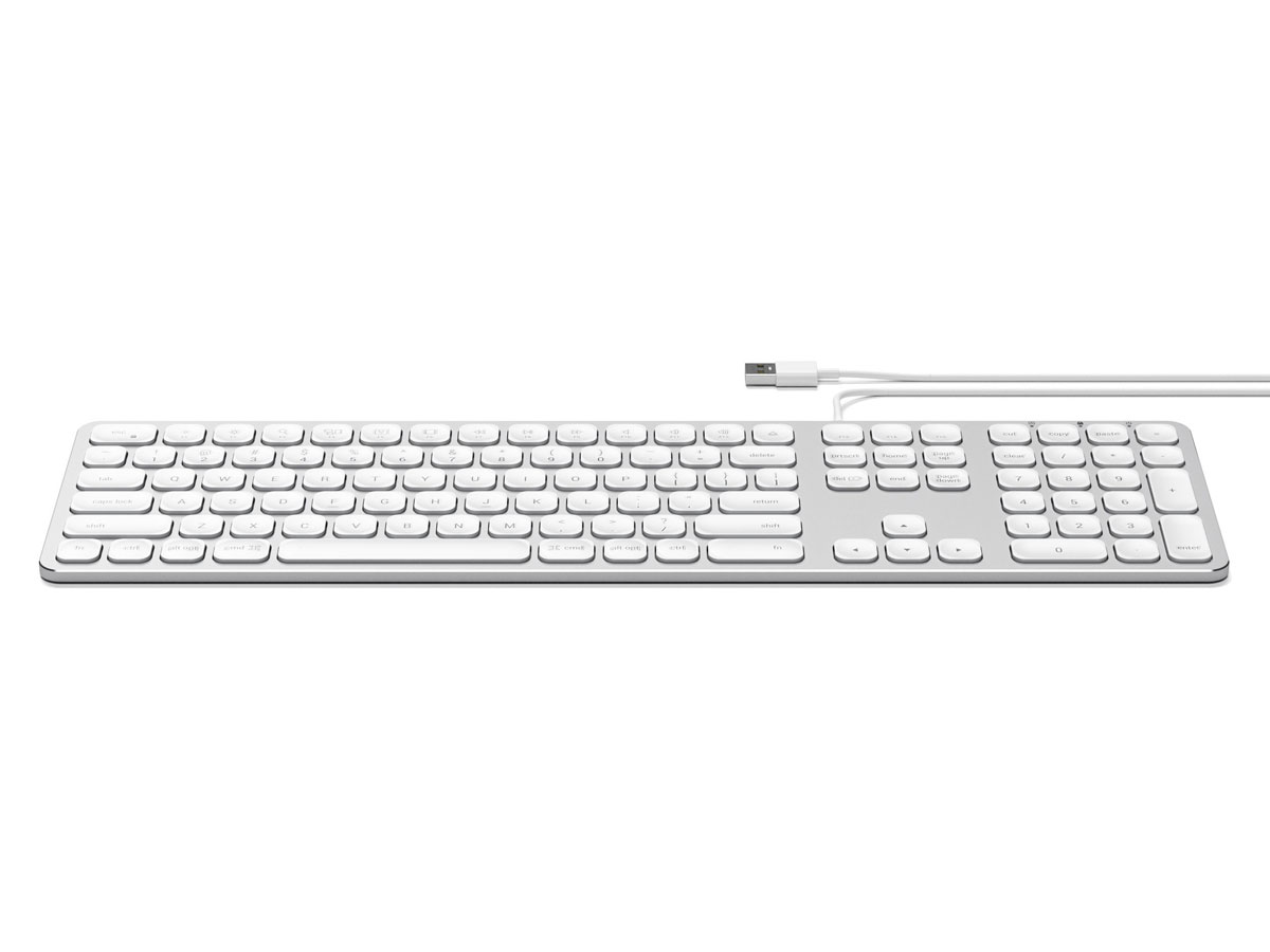 Satechi Aluminum Wired USB Keyboard AZERTY (Silver)