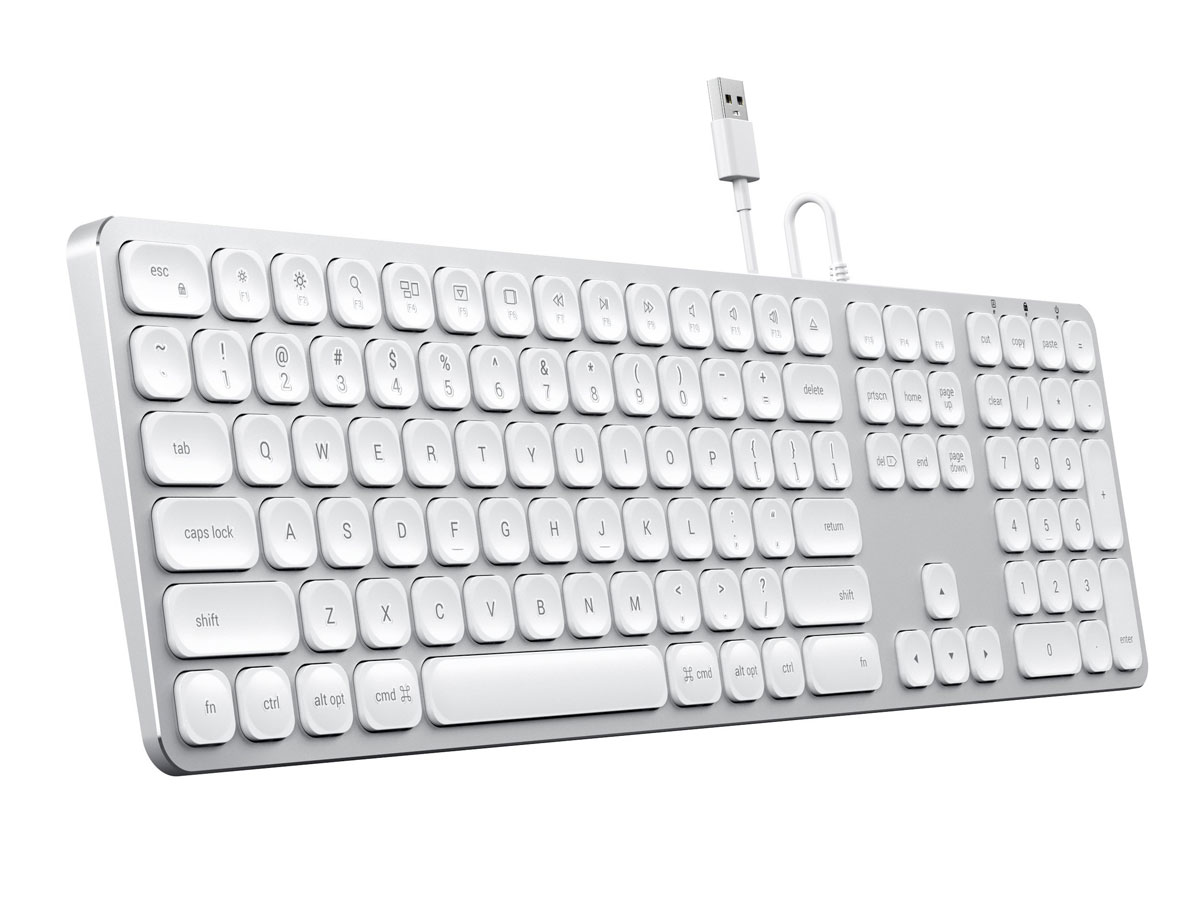 Satechi Aluminum Wired USB Keyboard AZERTY (Silver)