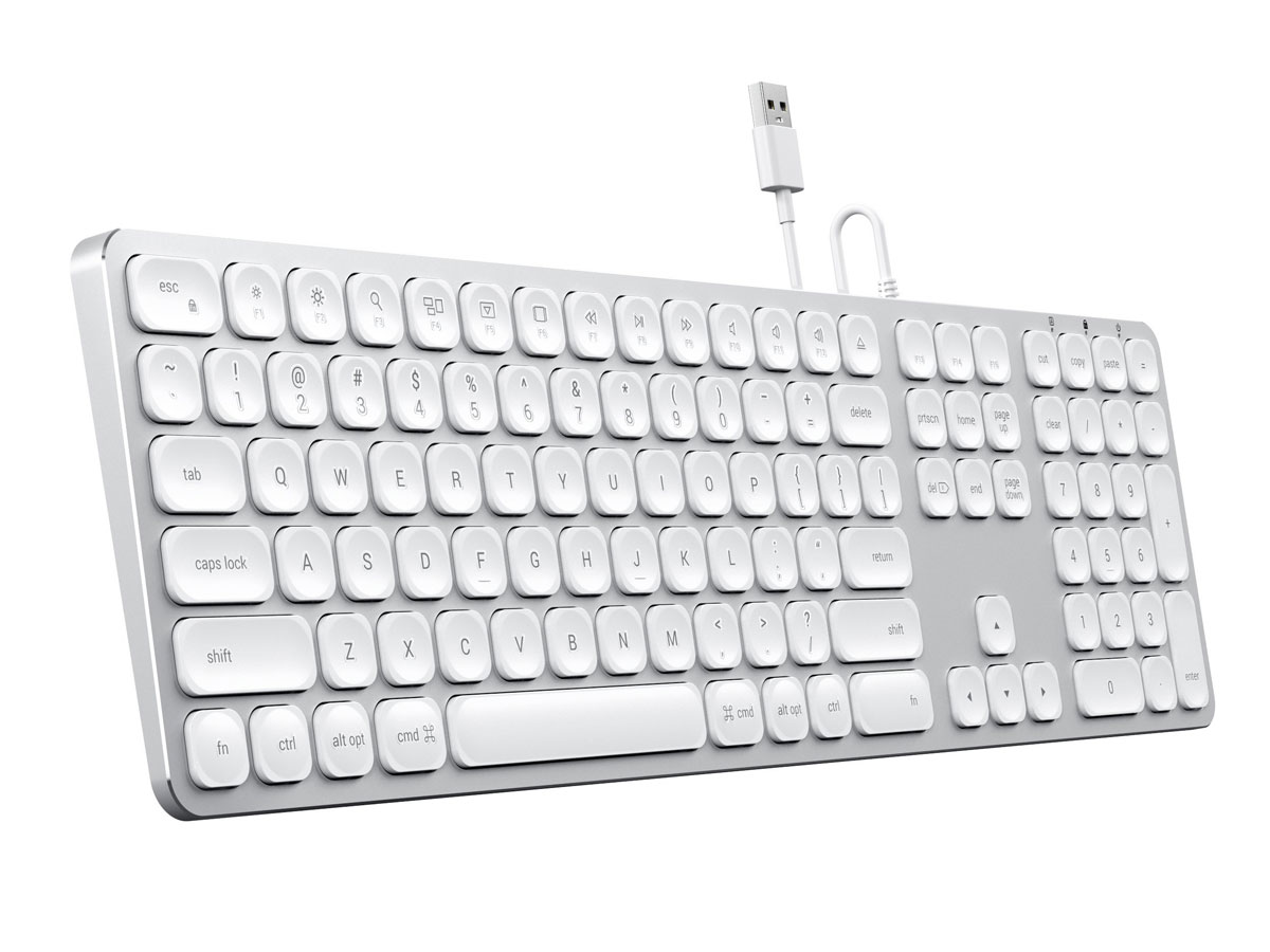 Satechi Aluminum Wired USB Keyboard QWERTY (Silver)