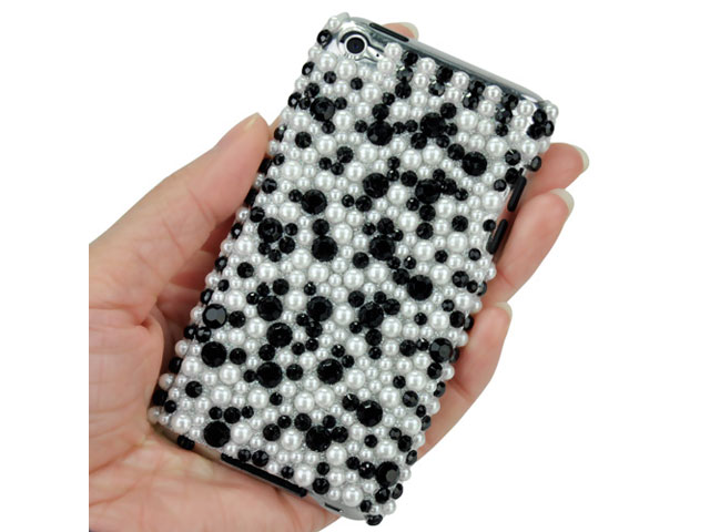 Black & White Pearl Back Case Hoes iPod touch 4G