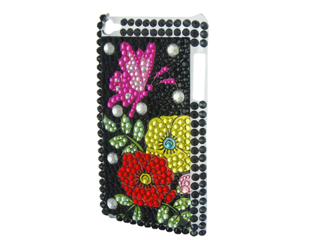 Butterfly Flower Case Hoes voor iPod touch 4G