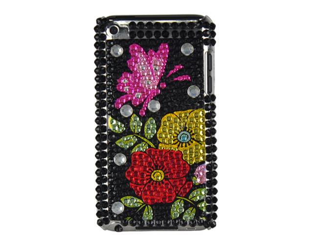 Butterfly Flower Case Hoes voor iPod touch 4G