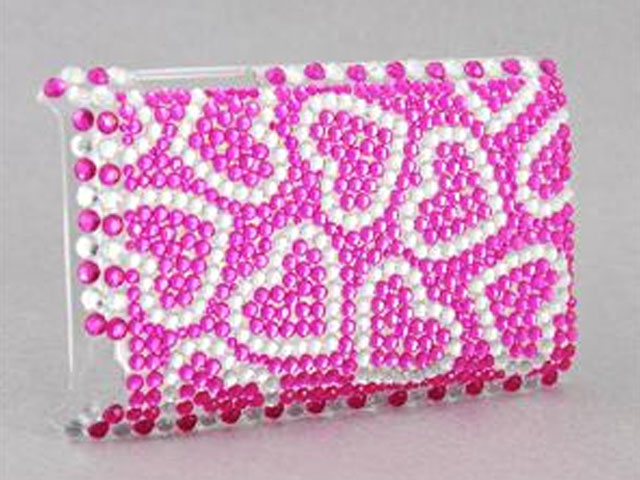 Diamond Back Case 'Pink Hearts' voor iPod Touch 4G