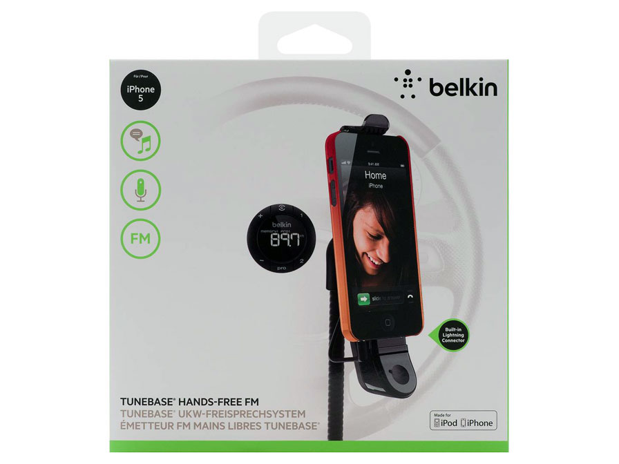 Belkin TuneBase FM Transmitter Handsfree Kit met Lightning Connector