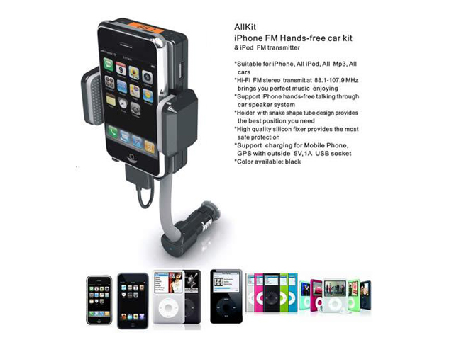 Allkit CarKit FM Transmitter voor iPod / iPhone