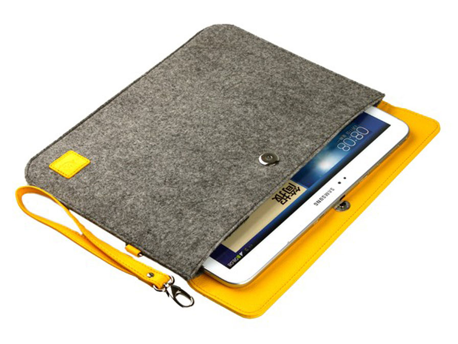 Gecko Sleeve van Vilt en Kunstleer voor 10 inch tablets