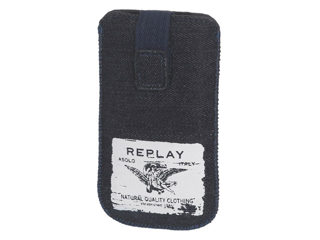 Replay Rough Denim Sleeve voor Smartphones (maat L)