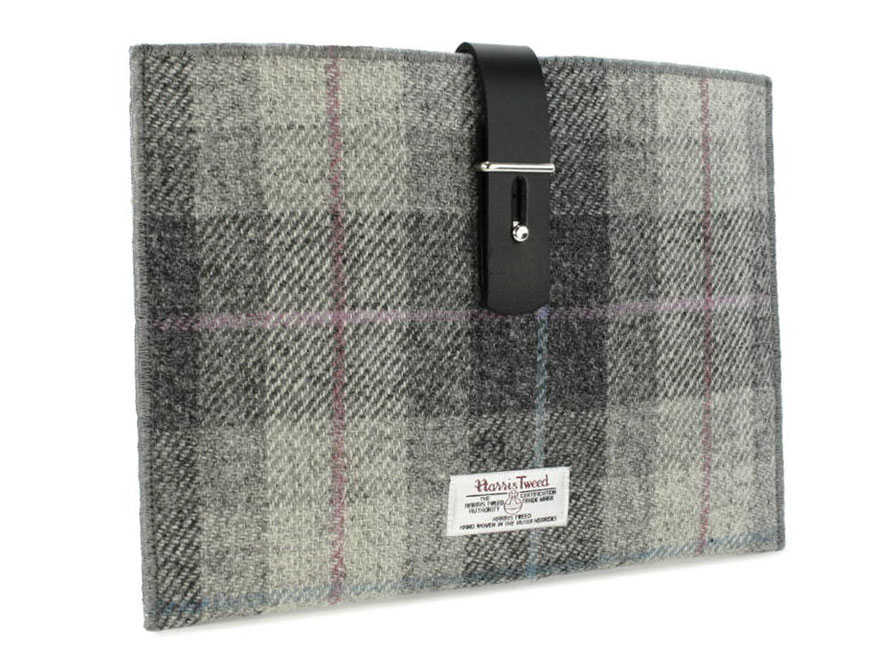Officiële Harris Tweed Plaid Grey Tablet Sleeve (10 inch)