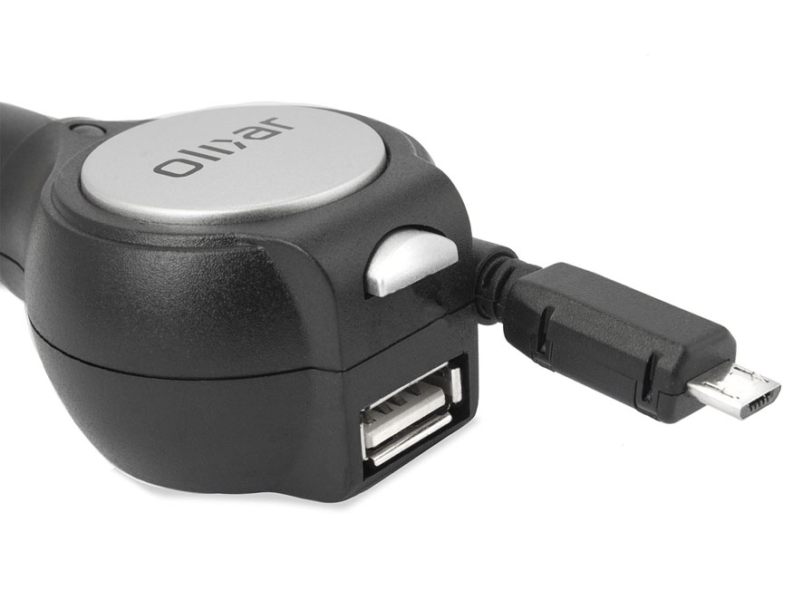 Olixar Autolader met Oprolbare Micro-USB kabel
