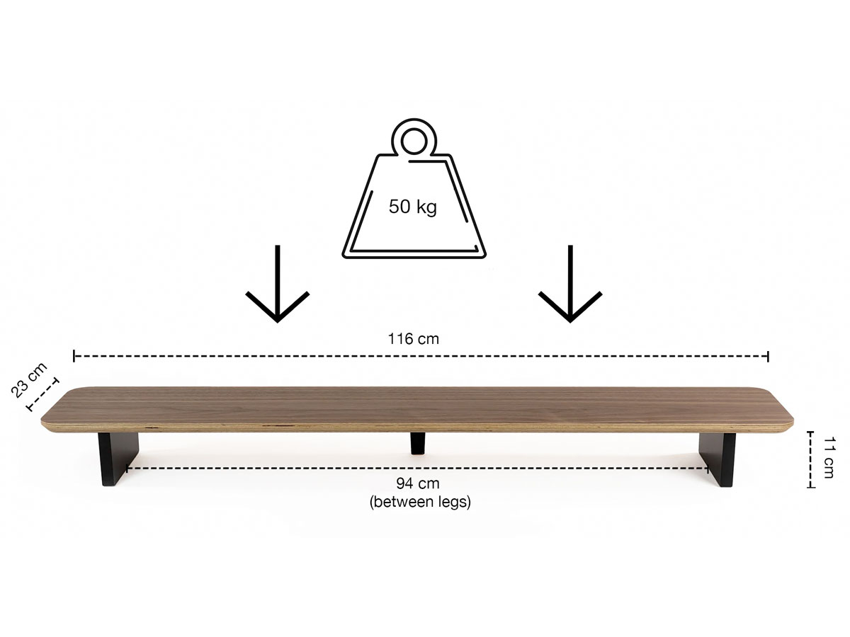 Balolo Setup Cockpit Walnut - Dual Monitor Stand Beelschermverhoger