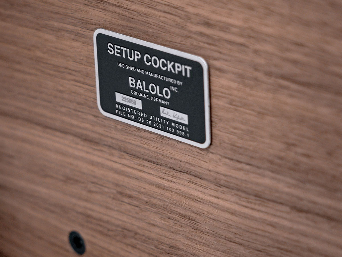 Balolo Setup Cockpit Walnut - Dual Monitor Stand Beelschermverhoger