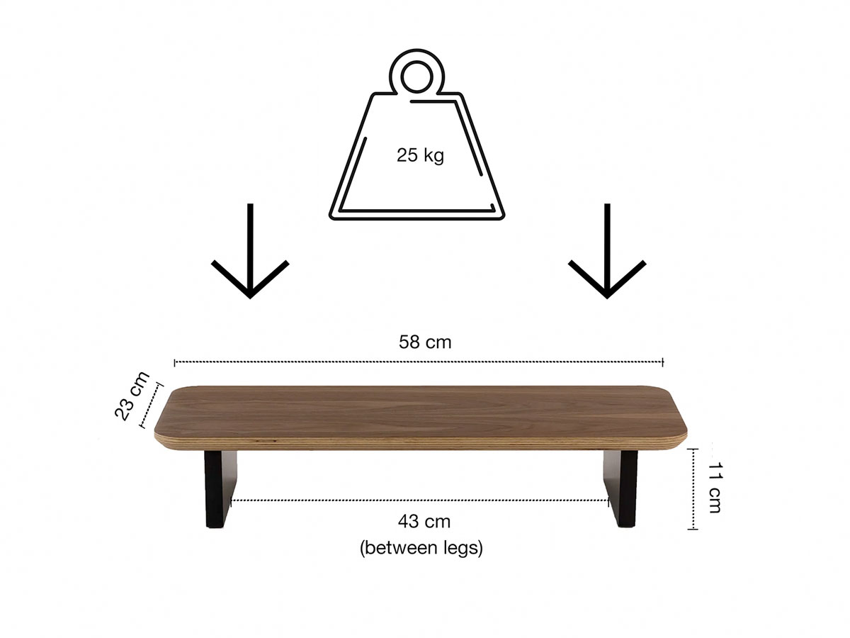 Balolo Setup Cockpit Walnut - Single Monitor Stand Beelschermverhoger