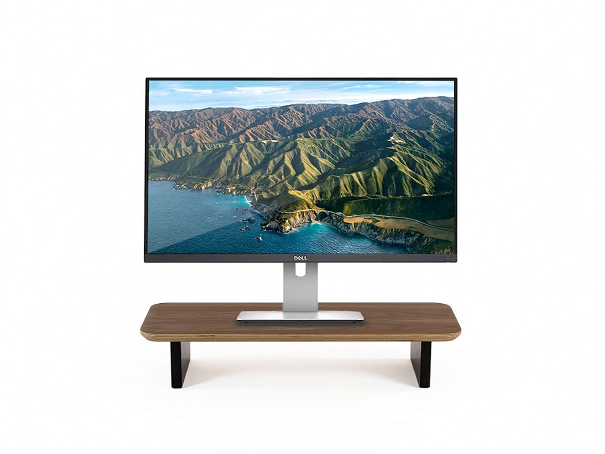 Balolo Setup Cockpit Walnut - Single Monitor Stand Beelschermverhoger