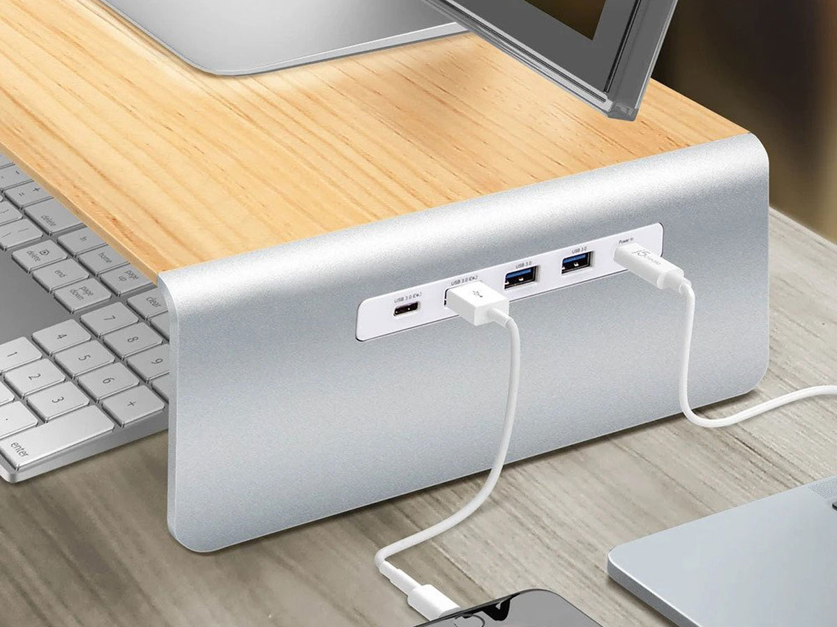 j5create Design Monitor Stand Beeldschermverhoger met USB-C Hub