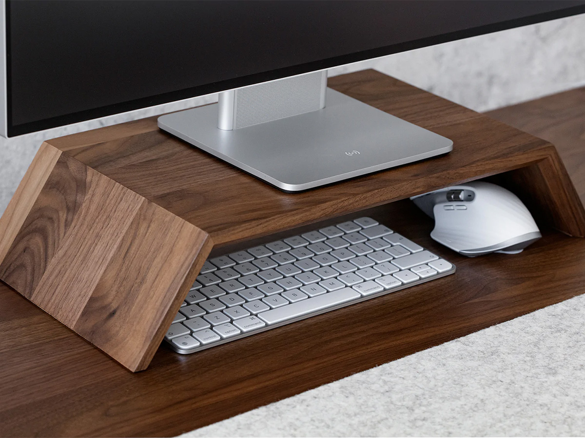 Oakywood Monitor Stand Walnut - Houten iMac Beeldschermverhoger