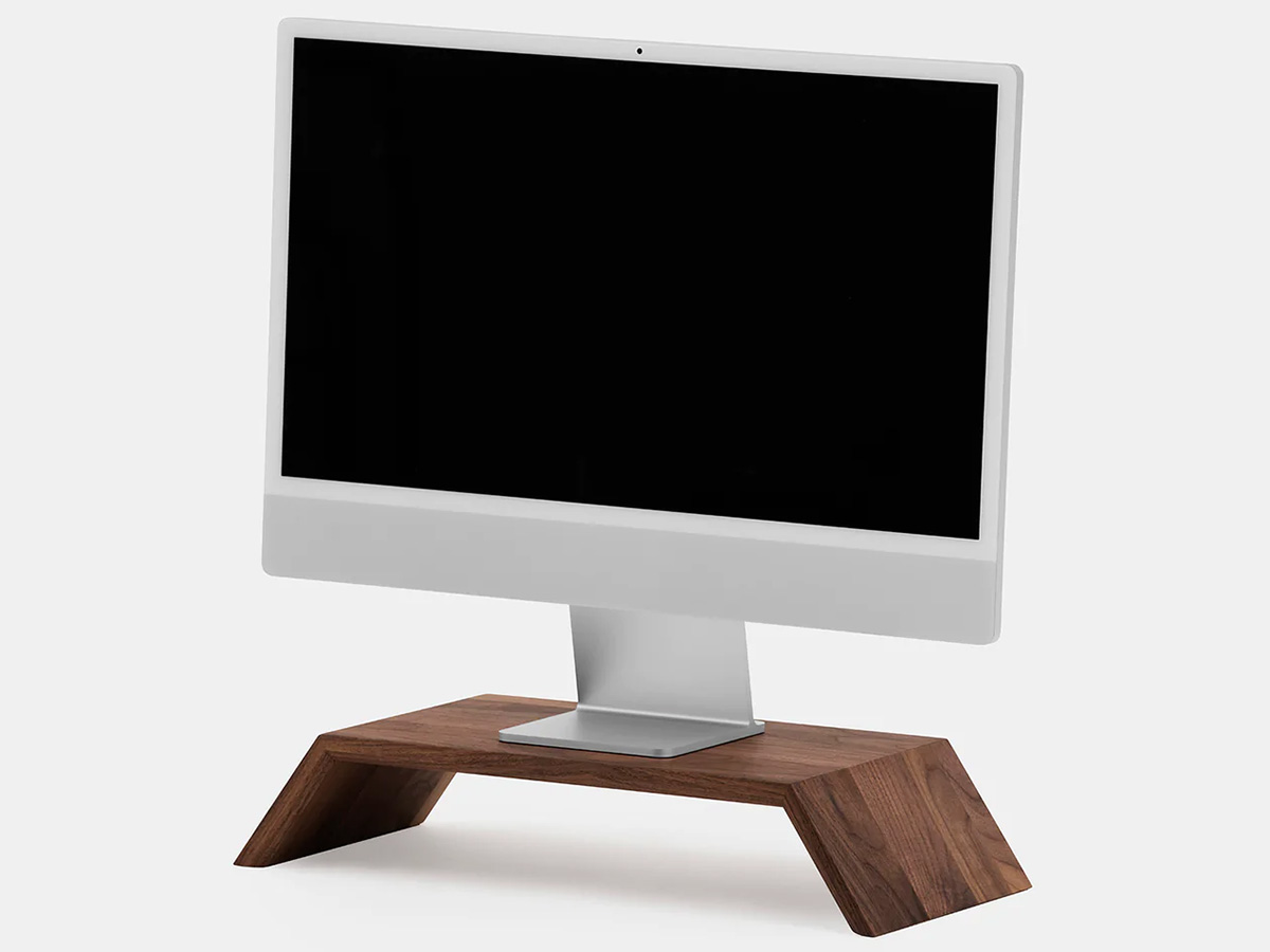 Oakywood Monitor Stand Walnut - Houten iMac Beeldschermverhoger