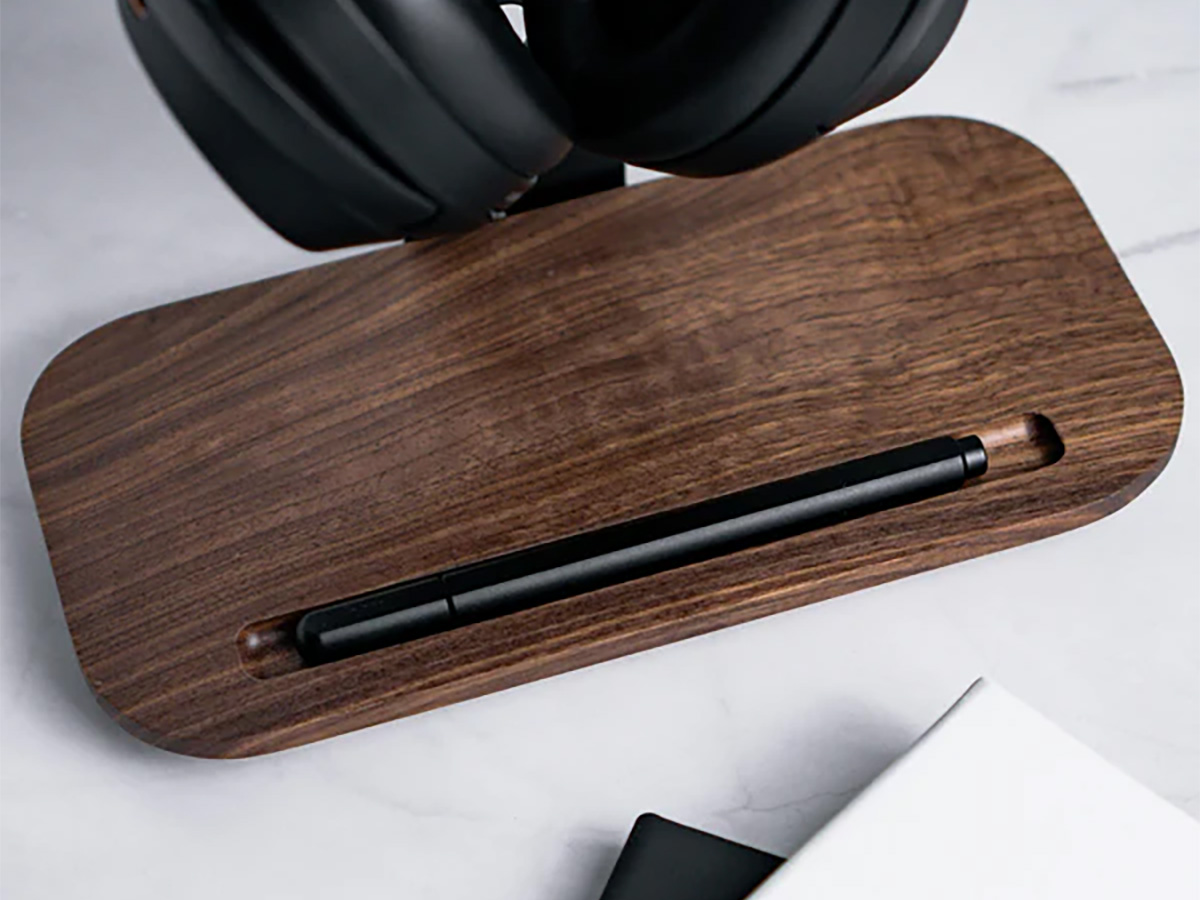 Balolo Headphone Stand Walnut - Houten Koptelefoon Standaard