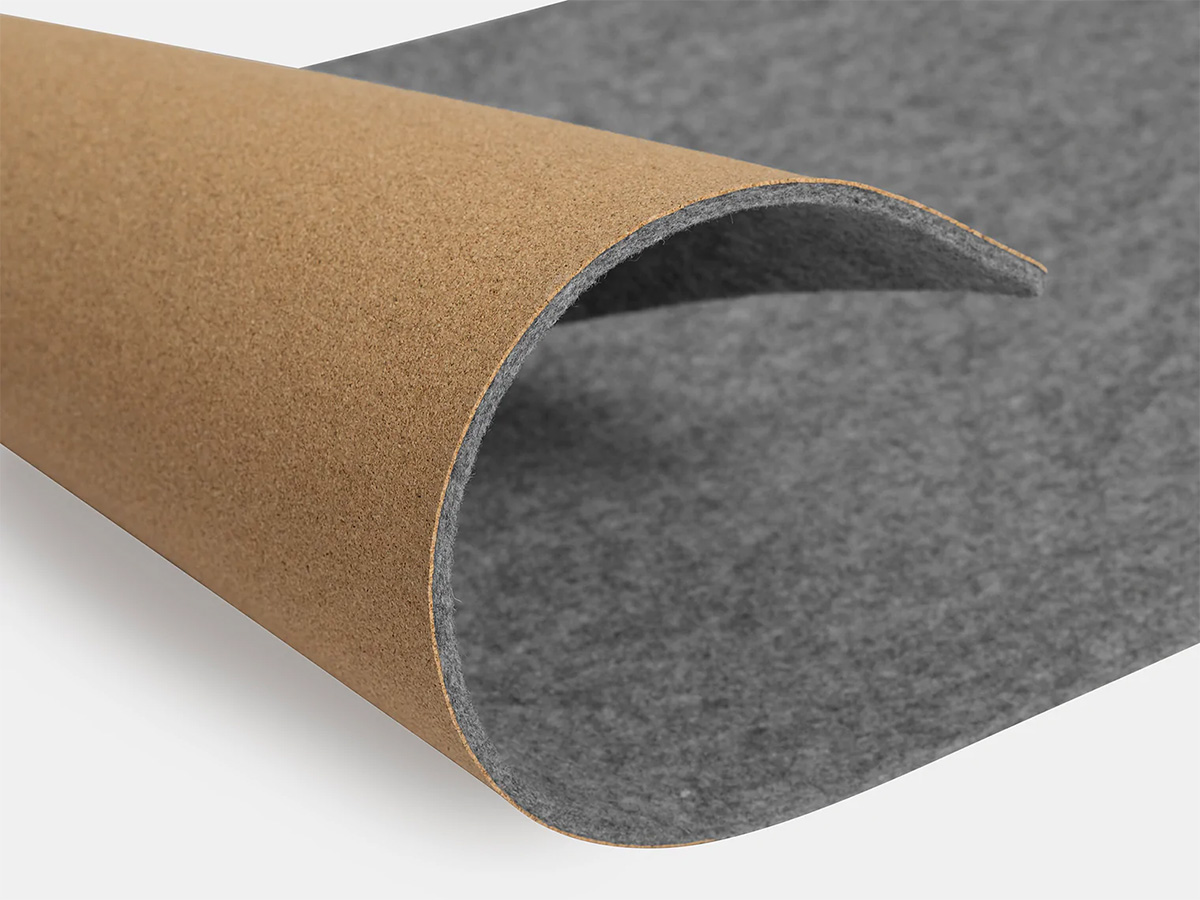 Oakywood Felt & Cork Desk Mat Bureauonderlegger Grey - Large