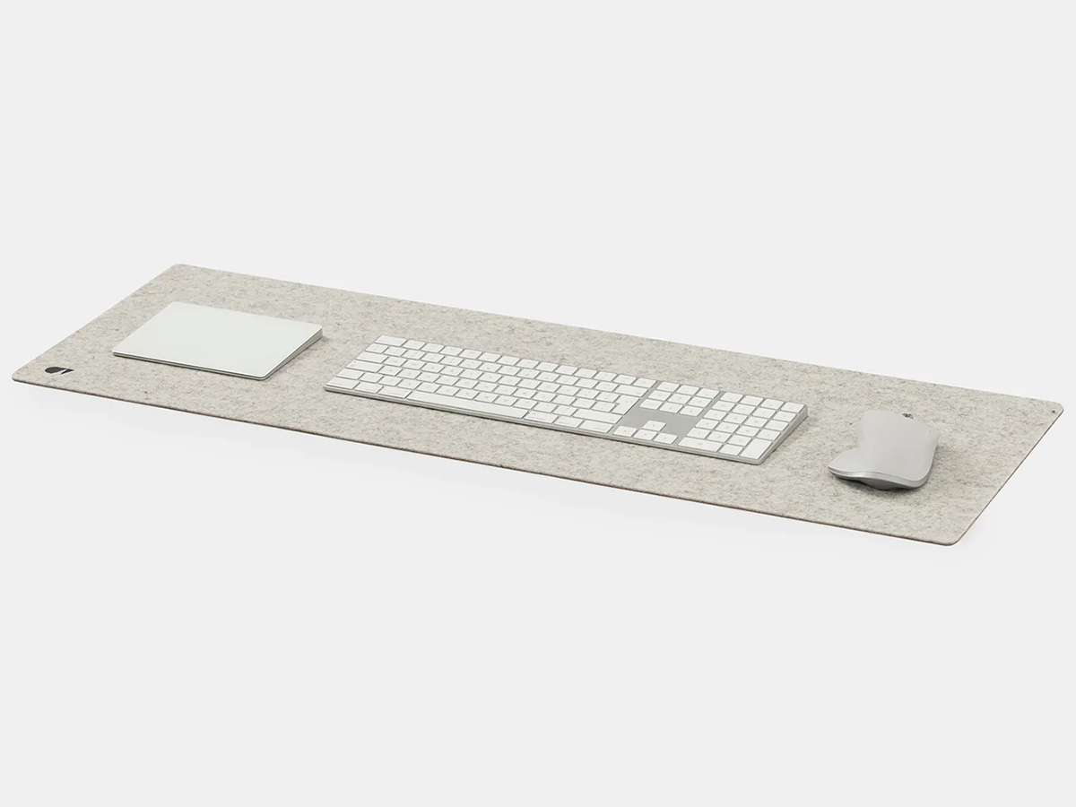 Oakywood Felt & Cork Desk Mat Bureauonderlegger Stone Grey - Large