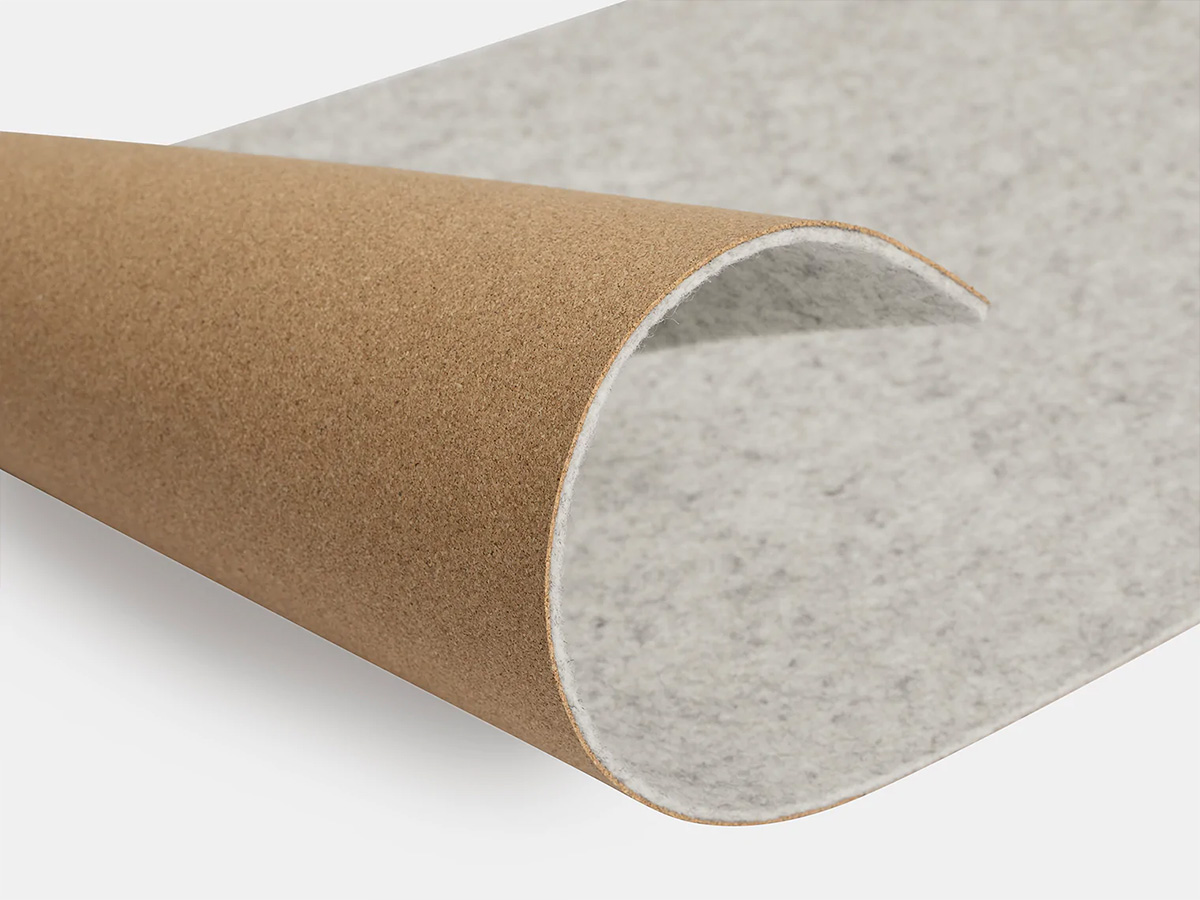 Oakywood Felt & Cork Desk Mat Bureauonderlegger Stone Grey - Medium