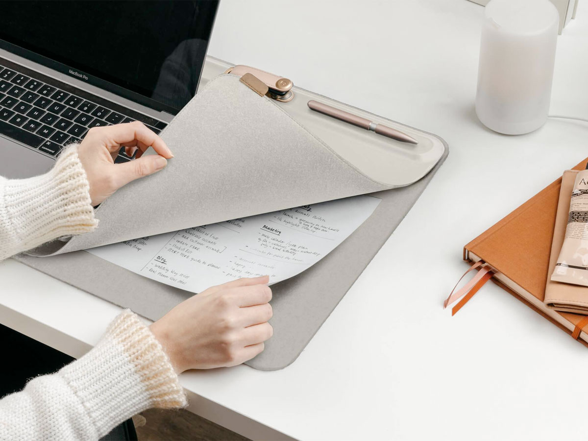 Orbitkey Desk Mat Large Stone Grey - Bureauonderlegger