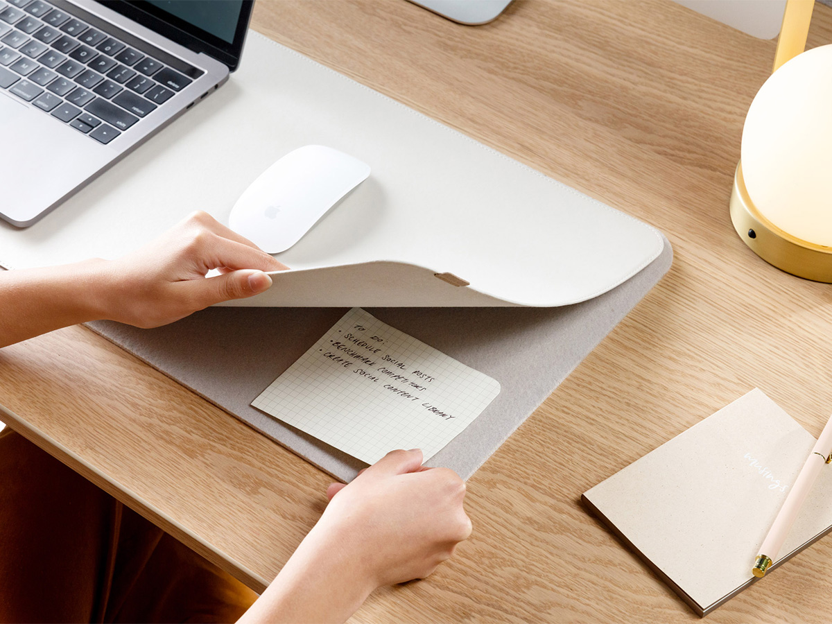 Orbitkey Desk Mat Slim Stone Grey - Bureauonderlegger