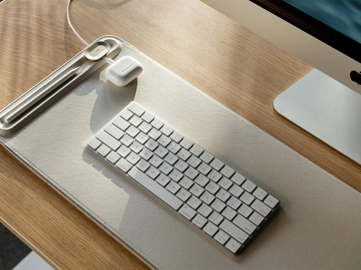 Orbitkey Desk Mat Slim Stone Grey - Bureauonderlegger