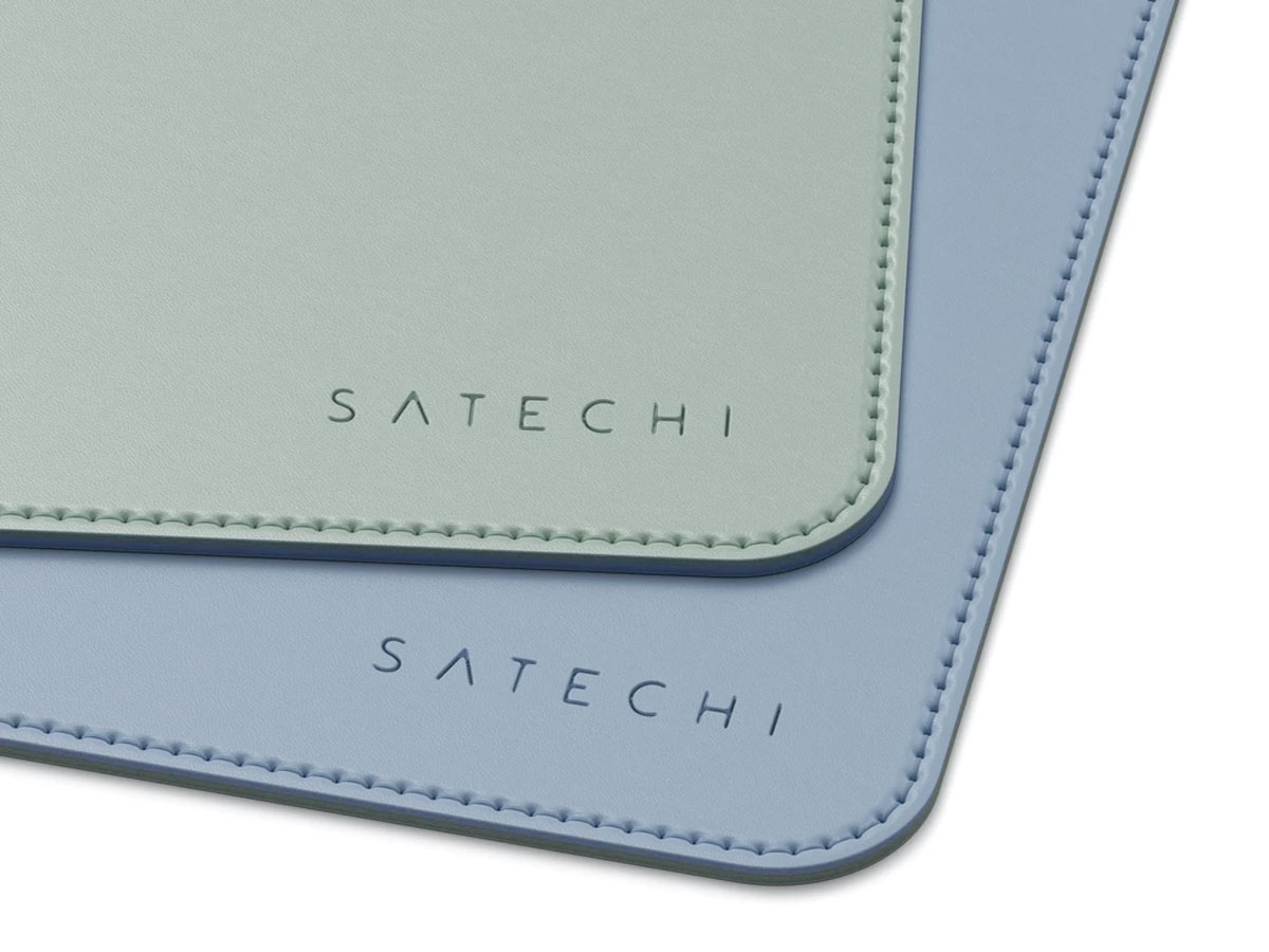 Satechi Eco-Leather Deskmate Blauw & Groen - iMac Bureau Onderlegger