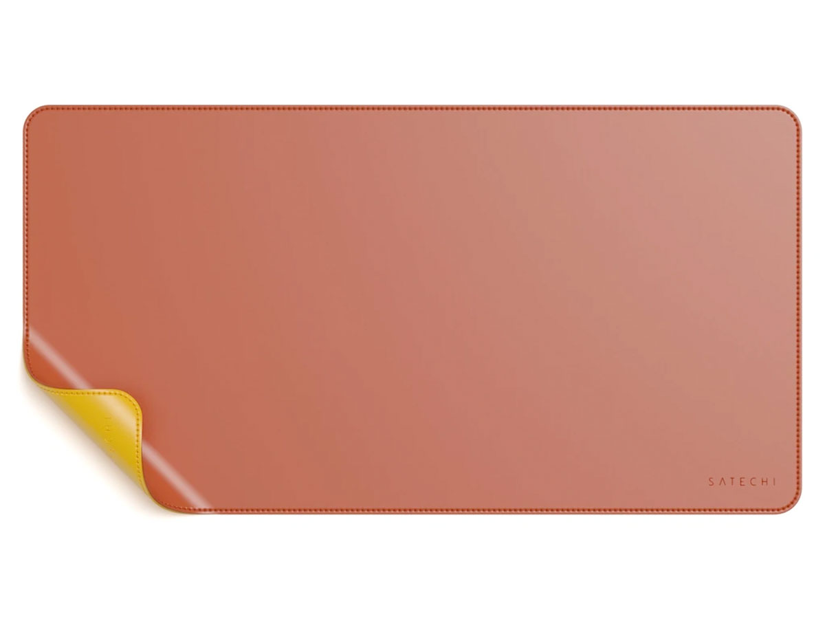 Satechi Eco-Leather Deskmate Geel & Oranje - iMac Bureau Onderlegger