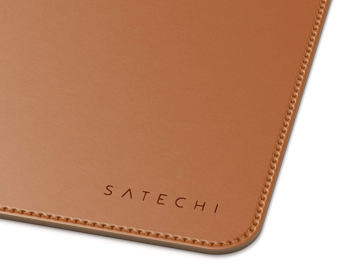 Satechi Eco-Leather Deskmate Bruin - Bureau Onderlegger Computer Mat