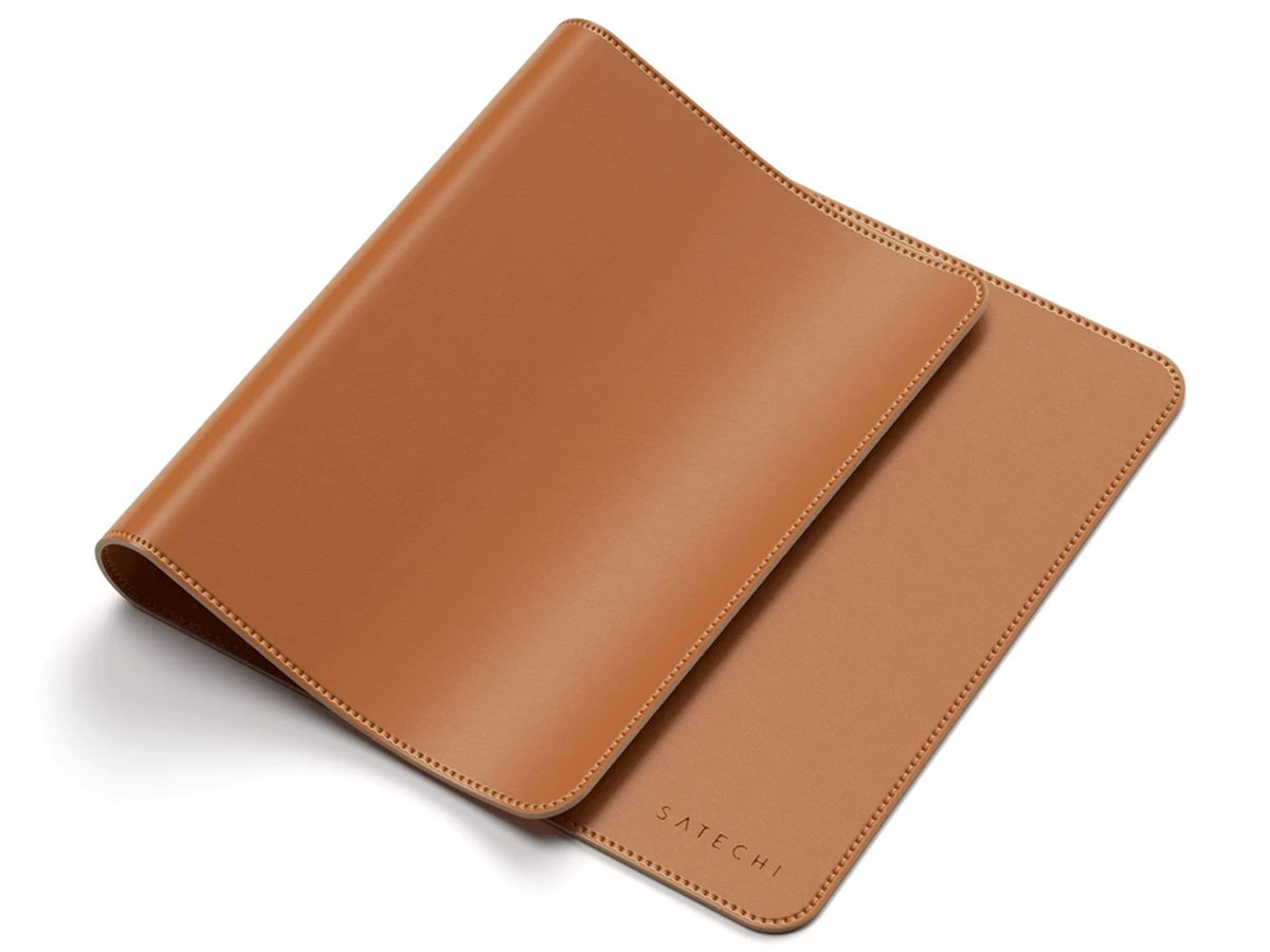 Satechi Eco-Leather Deskmate Bruin - Bureau Onderlegger Computer Mat