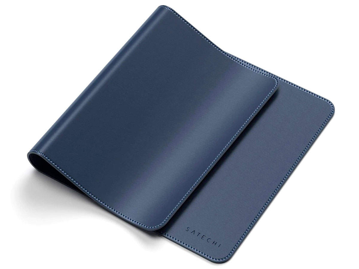 Satechi Eco-Leather Deskmate Navy - Bureau Onderlegger Computer Mat