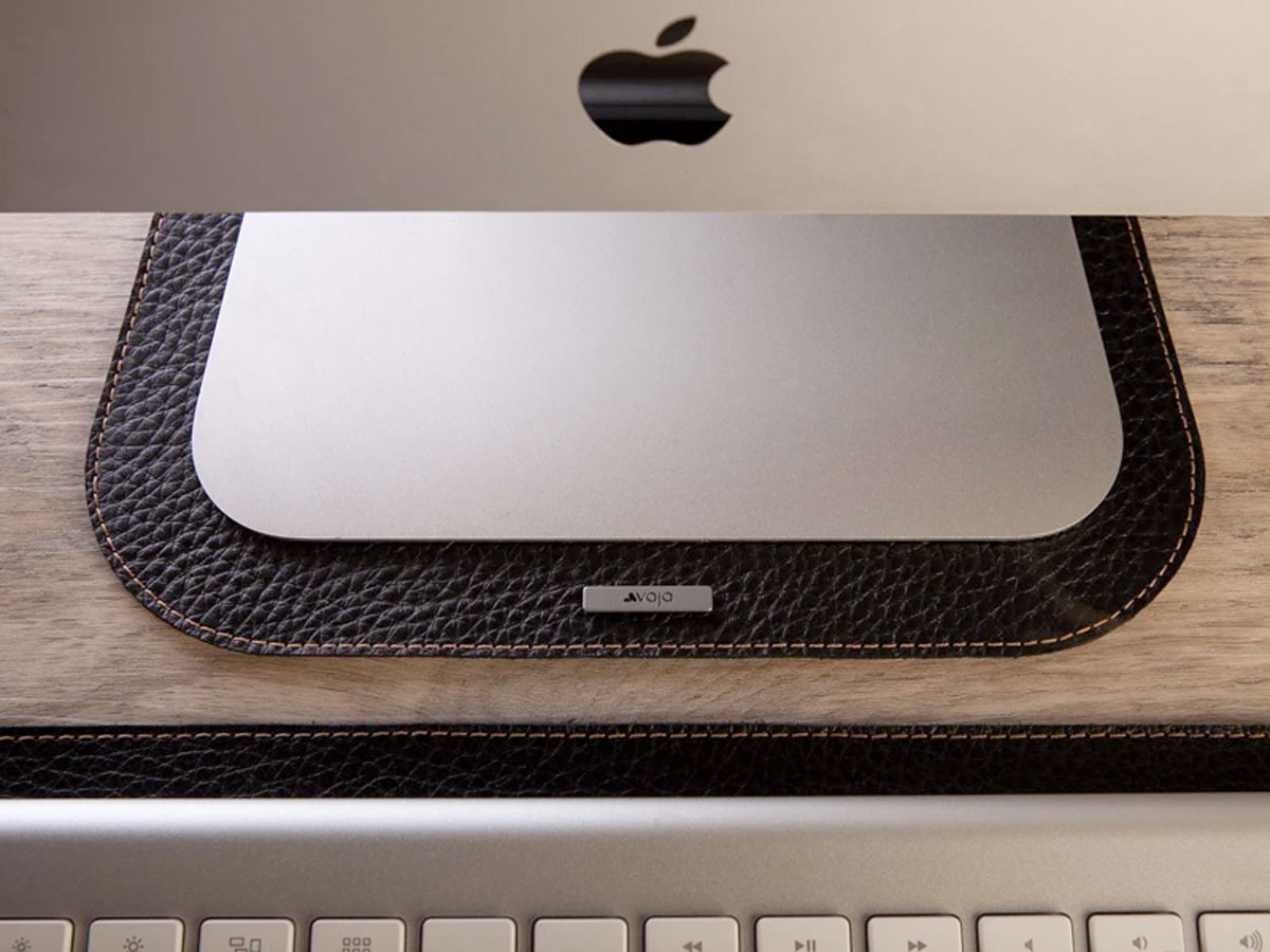 Vaja Deluxe Leather iMac Pad Zwart - Leren iMac Onderlegger